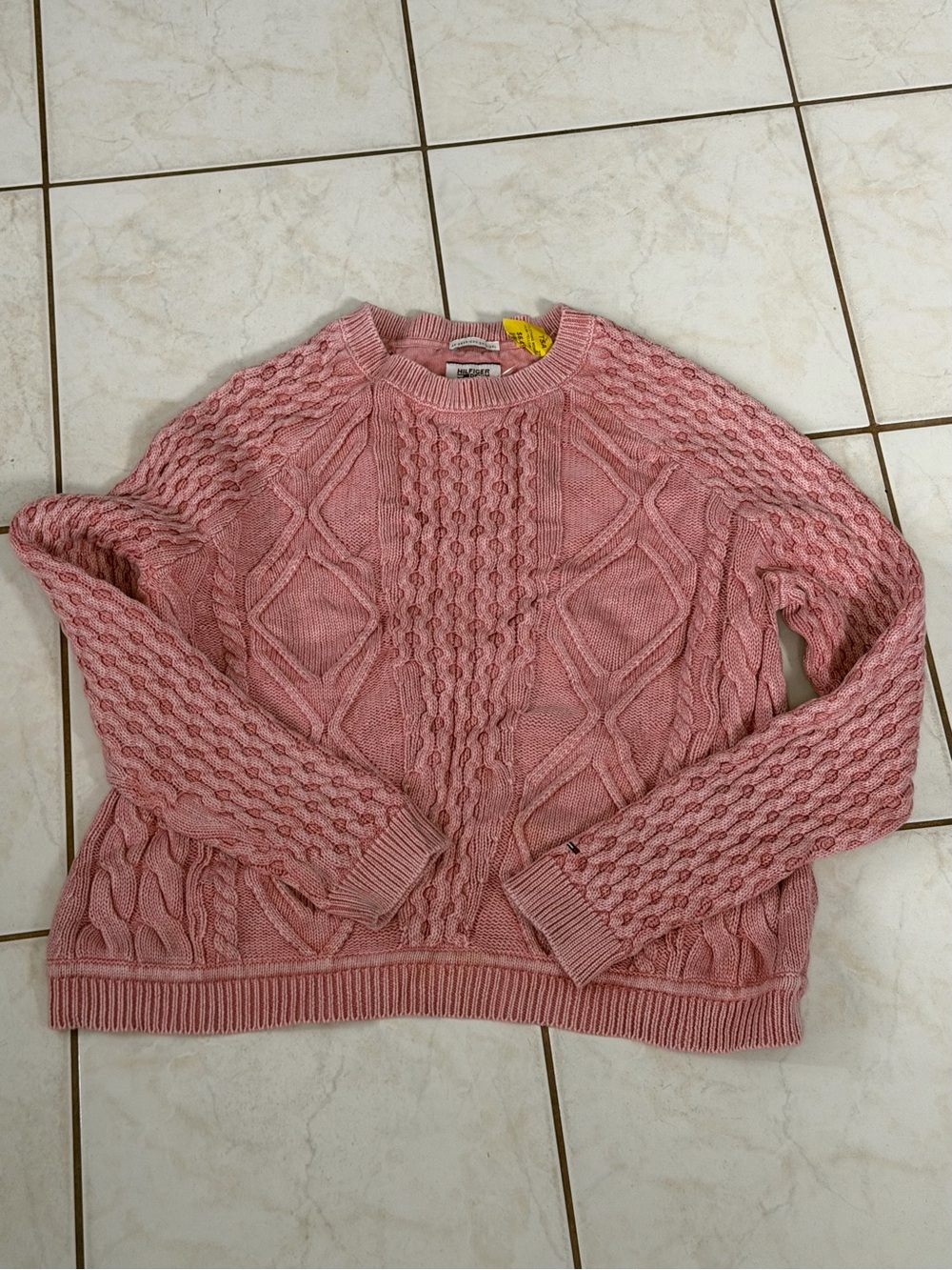 Tommy Hilfiger Pink Cable Knit Sweater - Picture 2 of 5
